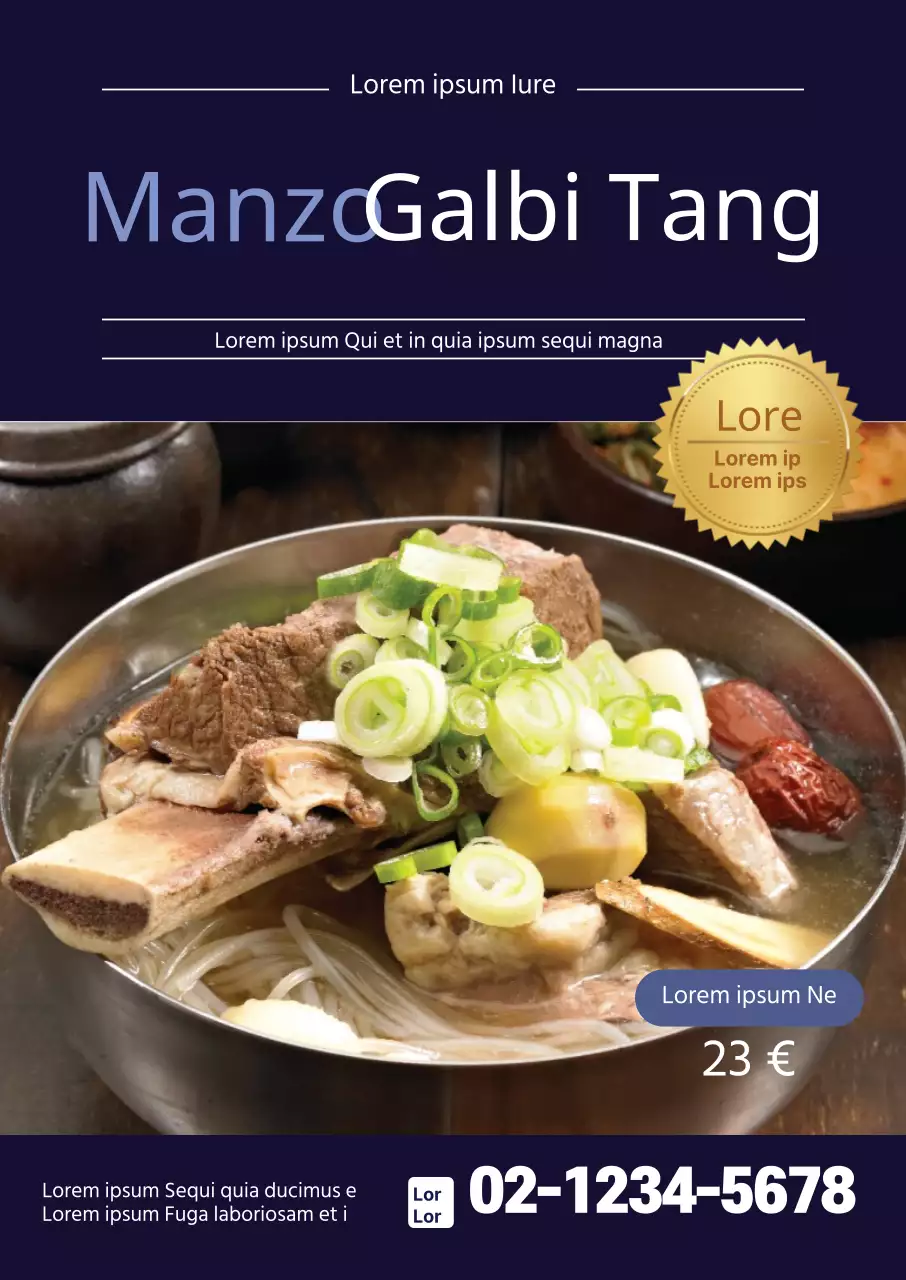 Promozione della zuppa di costine di manzo coreana Namsaek