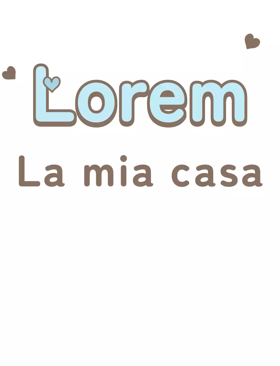 Maglietta famiglia con simpatica tipografia in marrone, azzurro e beige