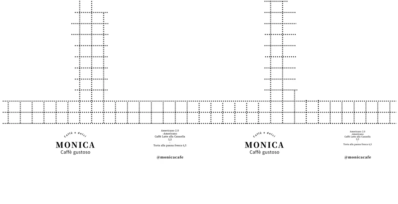 Per annunciare e promuovere i menu dei bar in uno stile pulito a scacchiera