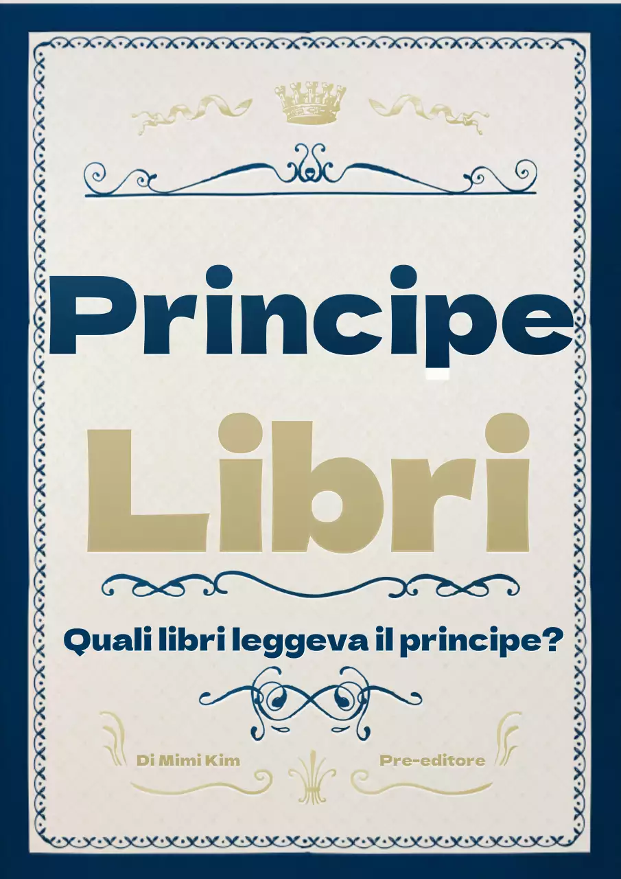 Un romanzo in stile decorativo blu e oro