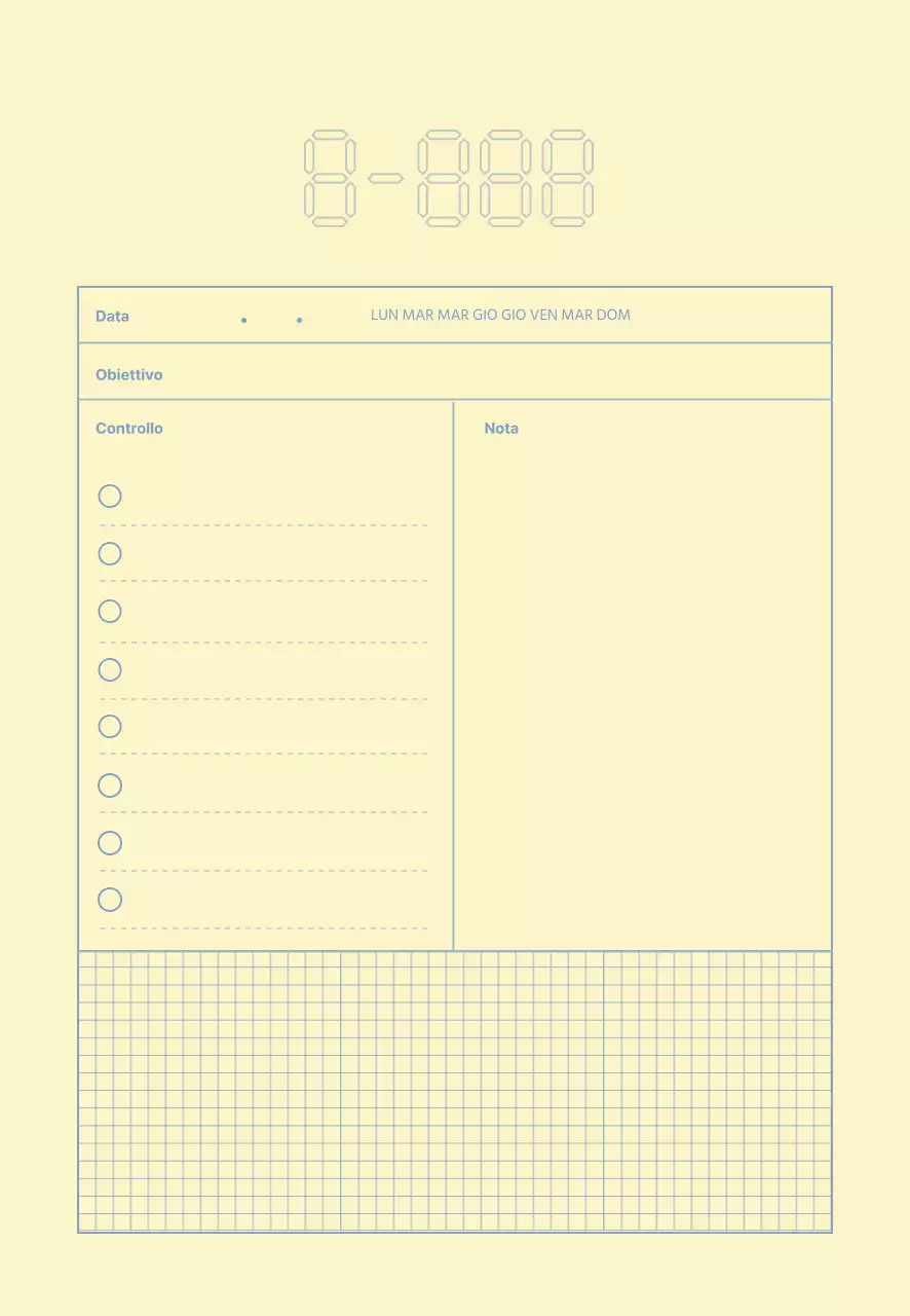 Linee giallo-blu Pianificatore semplice
