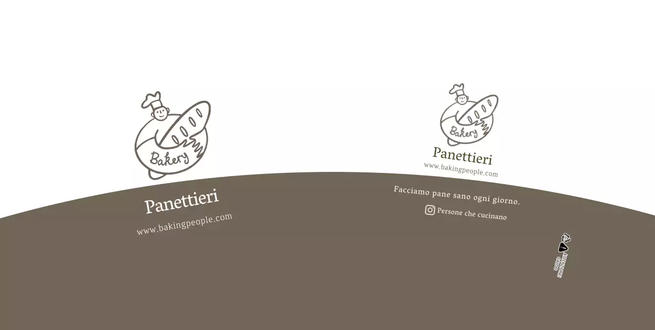Bianco Marrone Illustrato Bakery Cafe