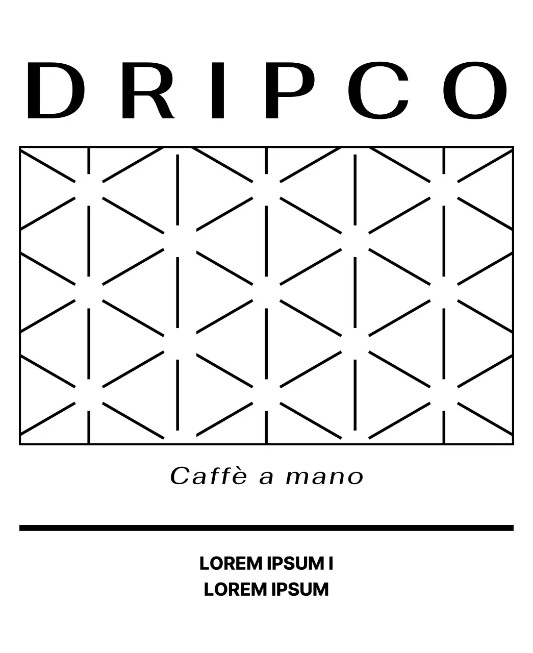 Design con un motivo di linee nere