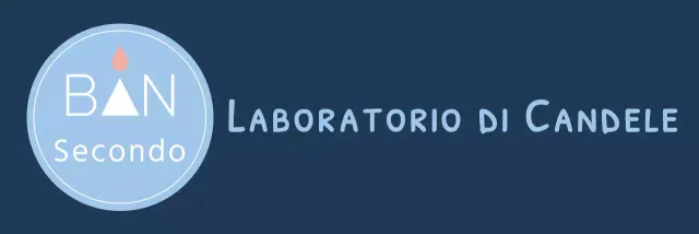 Logo di testo semplice e moderno in azzurro e bianco per il personale e l'esperienza di un negozio di candele