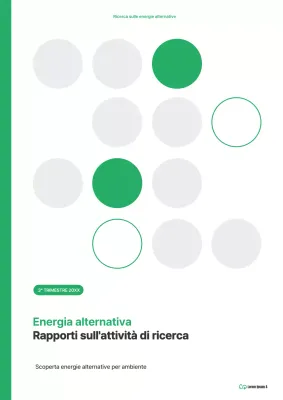 Un rapporto di ricerca pulito con la forma di un cerchio verde