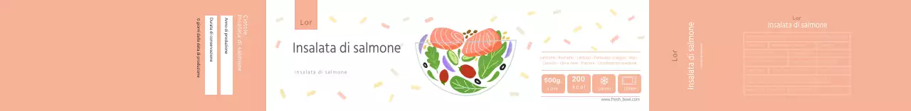 Insalata di salmone pastello