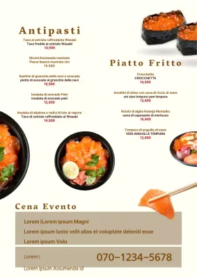Menu giapponese