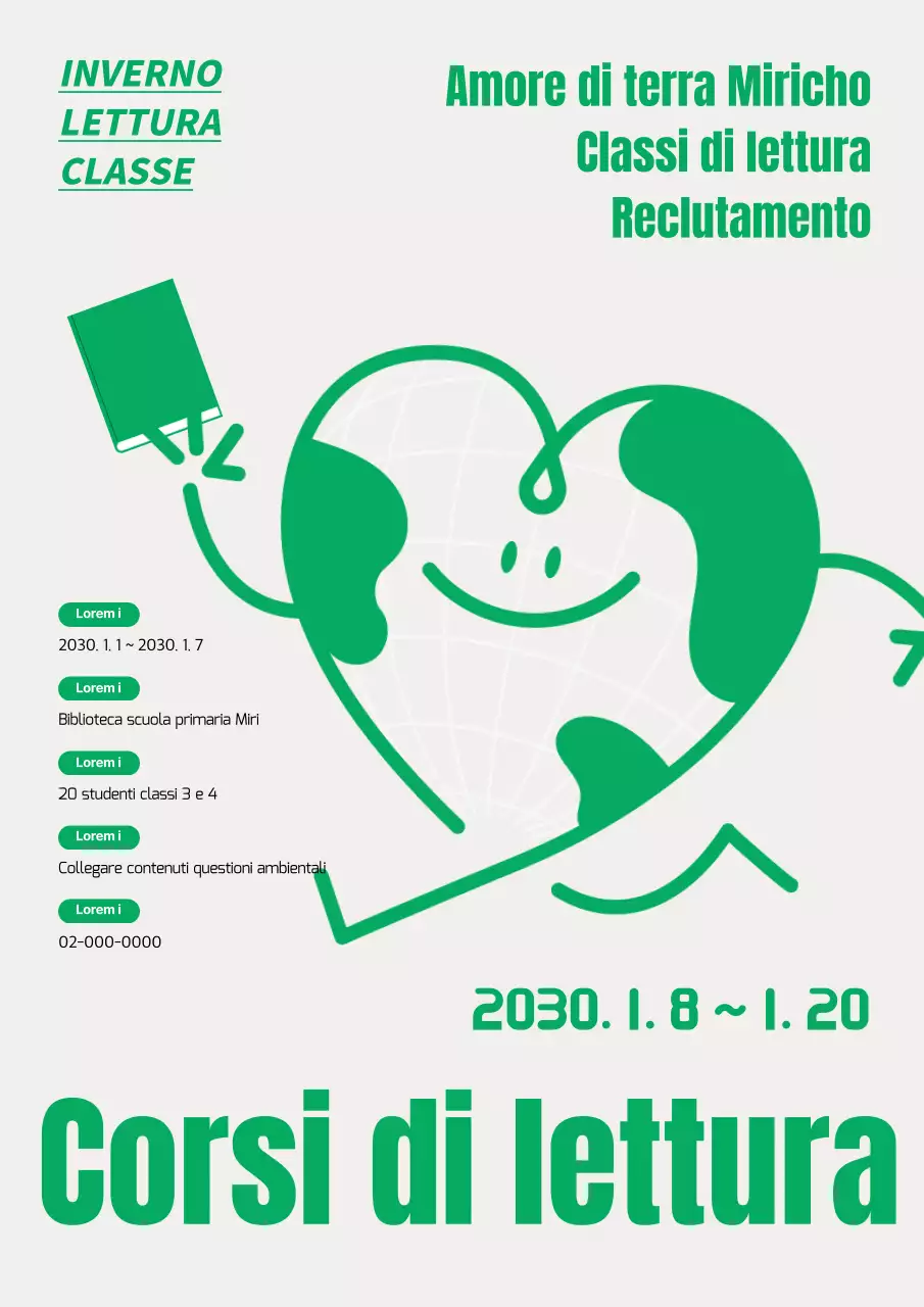 Corsi di lettura verdi e kitsch per bambini per la pausa invernale: un appello per i partecipanti