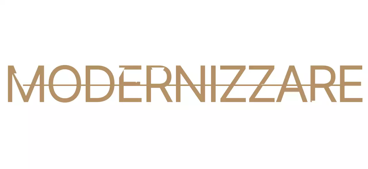 Un design di classe, semplice e con testo accentuato, in bianco e oro