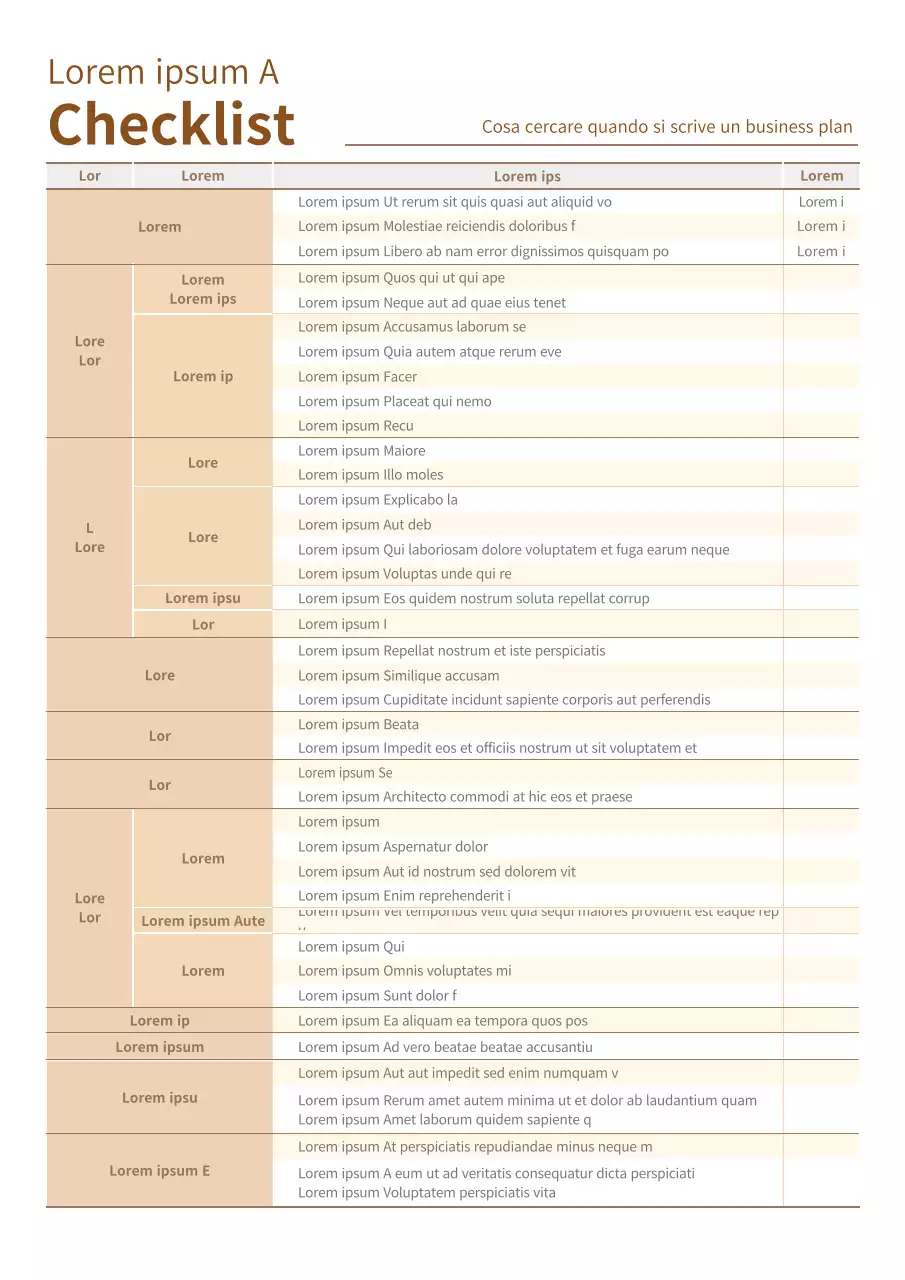 Lista di controllo per la costruzione di un'impresa edile beige