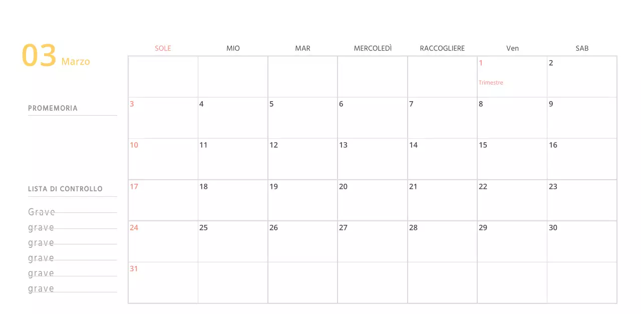 Simpatico calendario da tavolo illustrato verde a tema famiglia