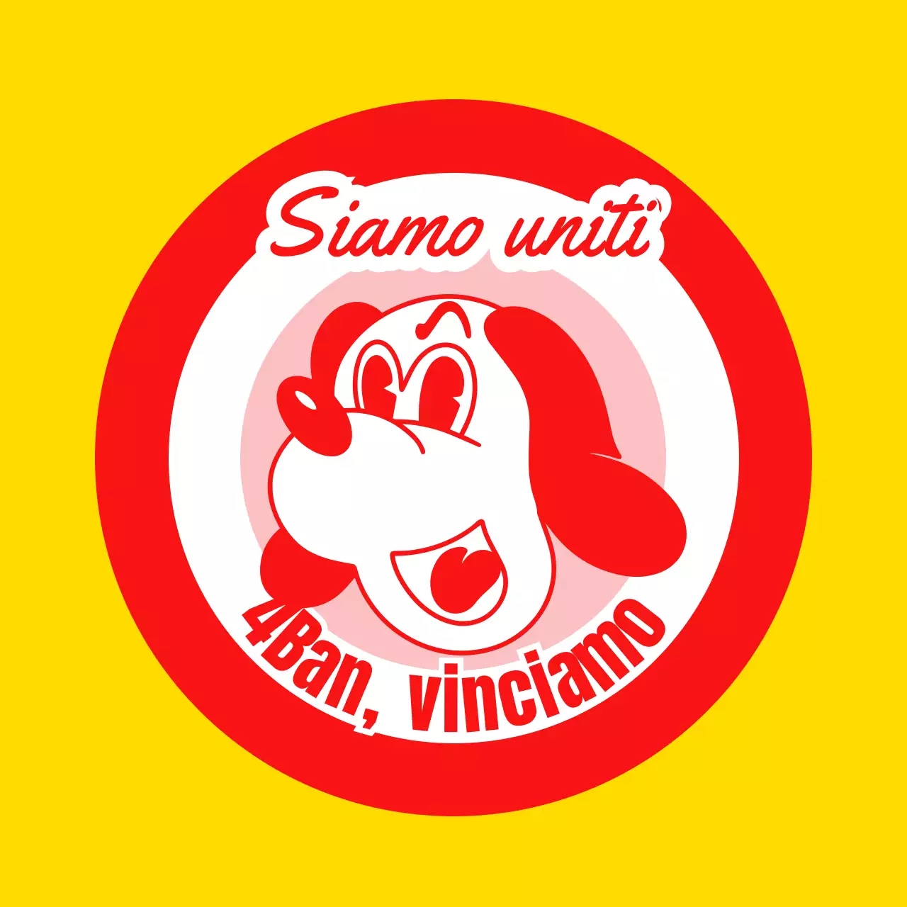 Maglietta per gruppi scolastici con illustrazione di un cucciolo in giallo