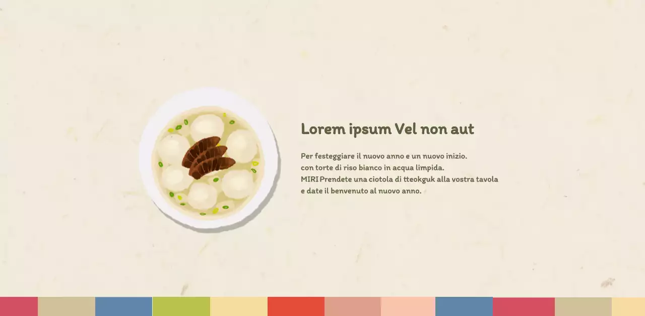 Calendario dei coupon del ristorante coreano tradizionale in beige e marrone