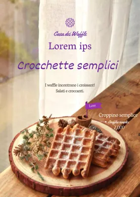 Promuovere un nuovo menu di waffle con semplici foto