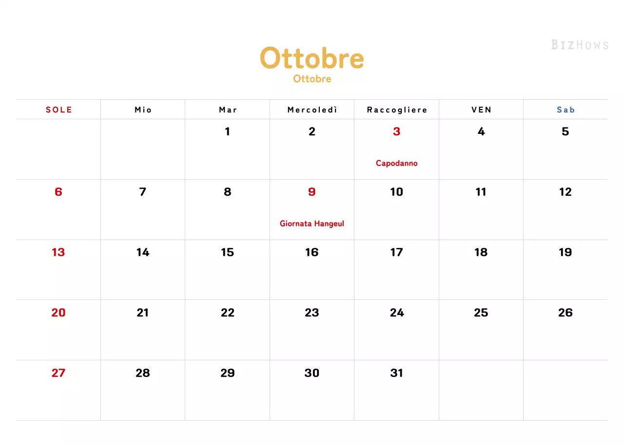 Un calendario di Capodanno caldo e illustrato