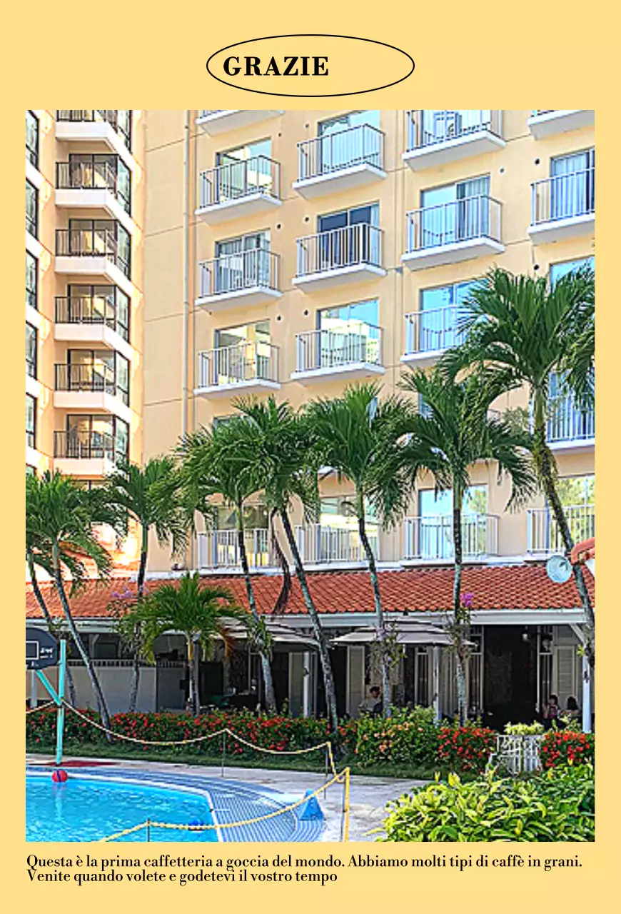 Promuovete il vostro caffè in un'ambientazione da resort estivo