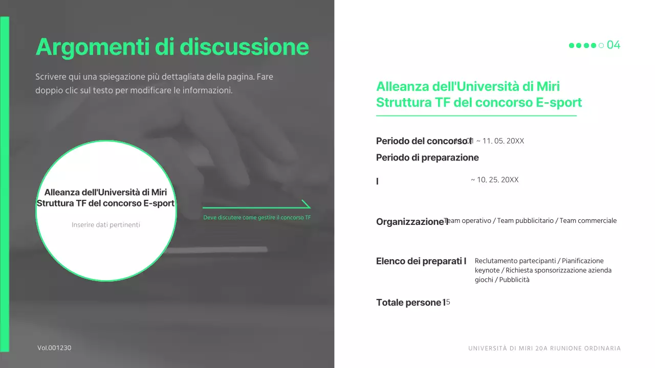Una semplice riunione del consiglio studentesco in verde lime