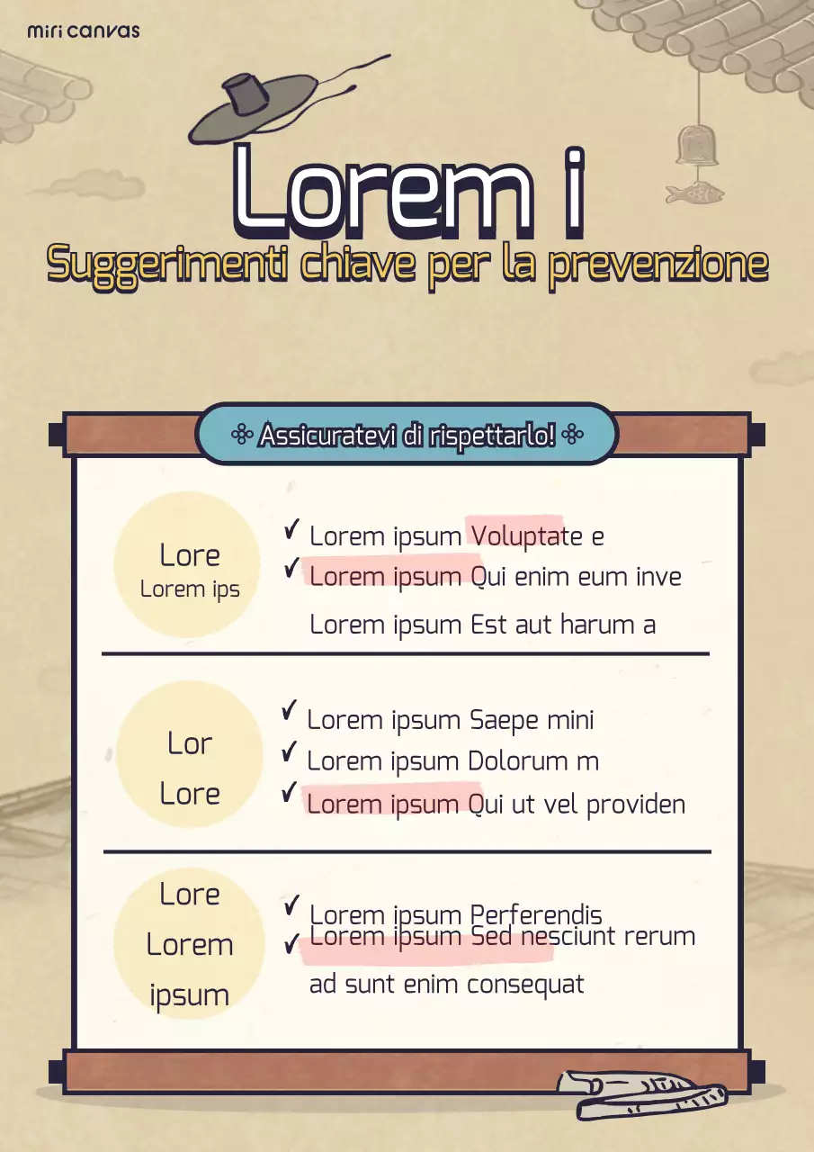 Avviso di concetto di illustrazione tradizionale marrone