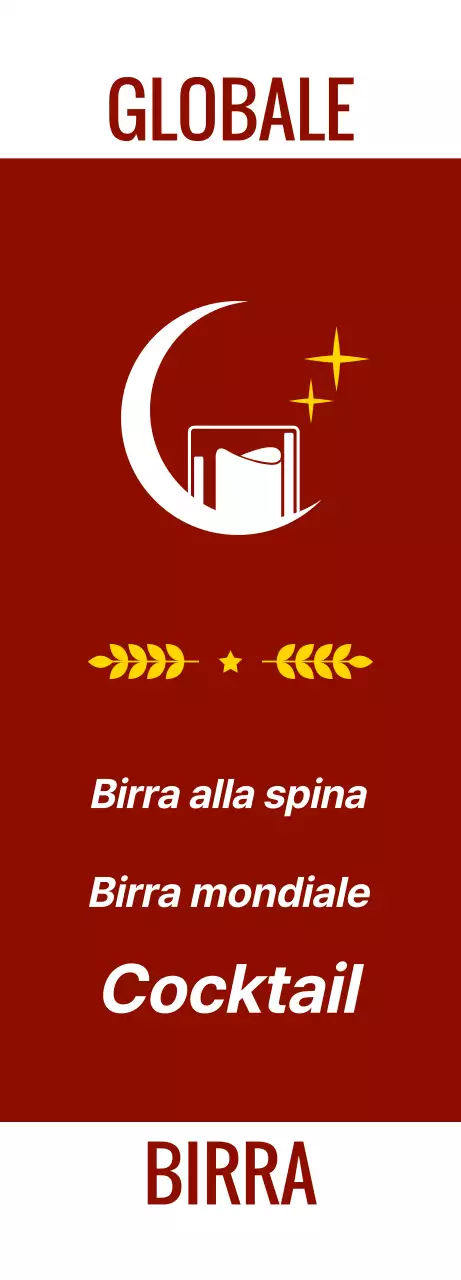 Pub emozionale con foto e logo di vino e birra bianca