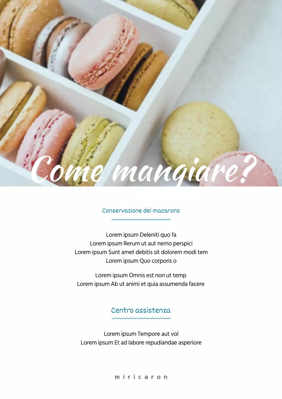 Design semplice della guida Macaron in azzurro