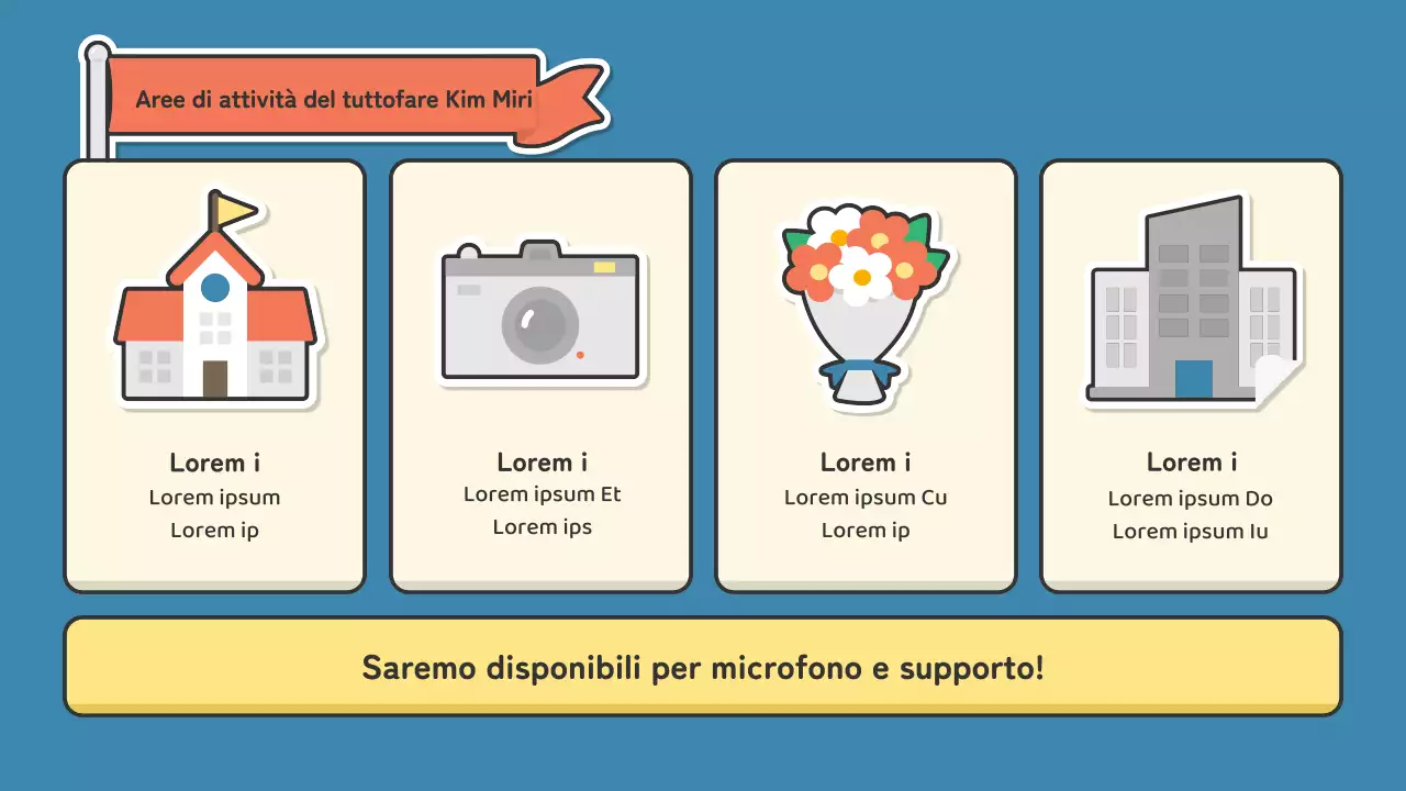 Un portfolio per emcee nel settore dello spettacolo con un simpatico concetto di adesivo rosso e verde