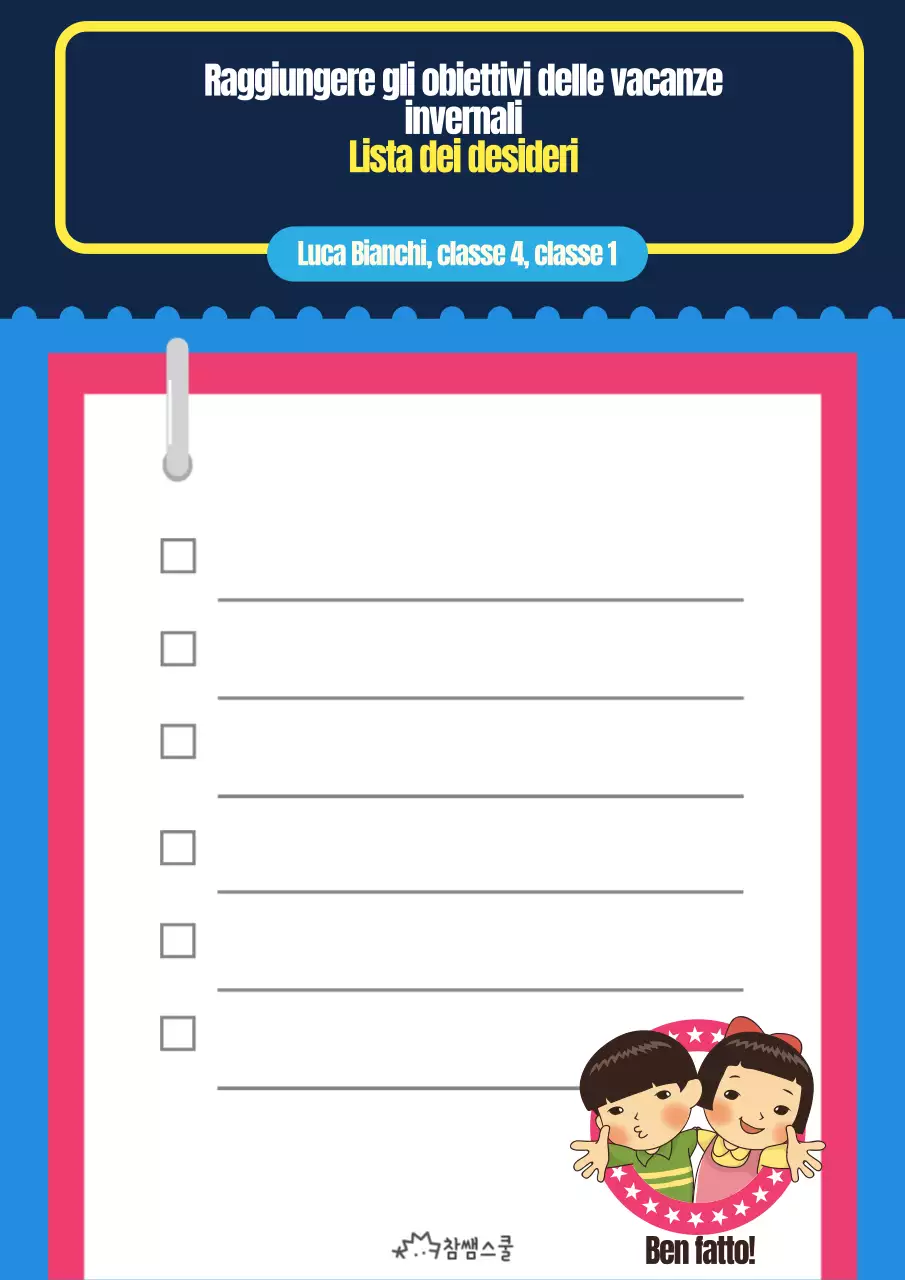 Agenda invernale blu e gialla