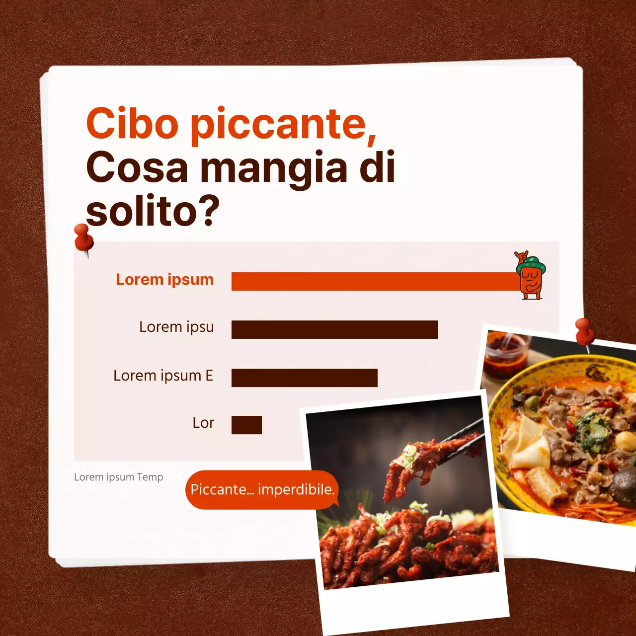 Carta rossa piccante design