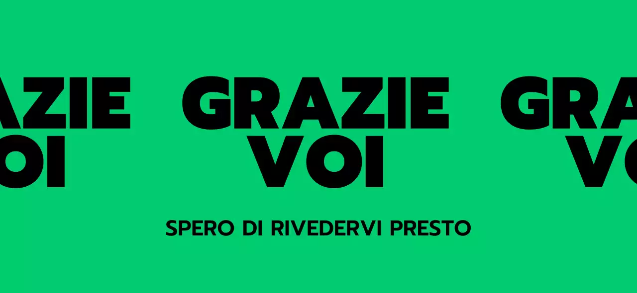 Design semplice con testo di ringraziamento verde e verde