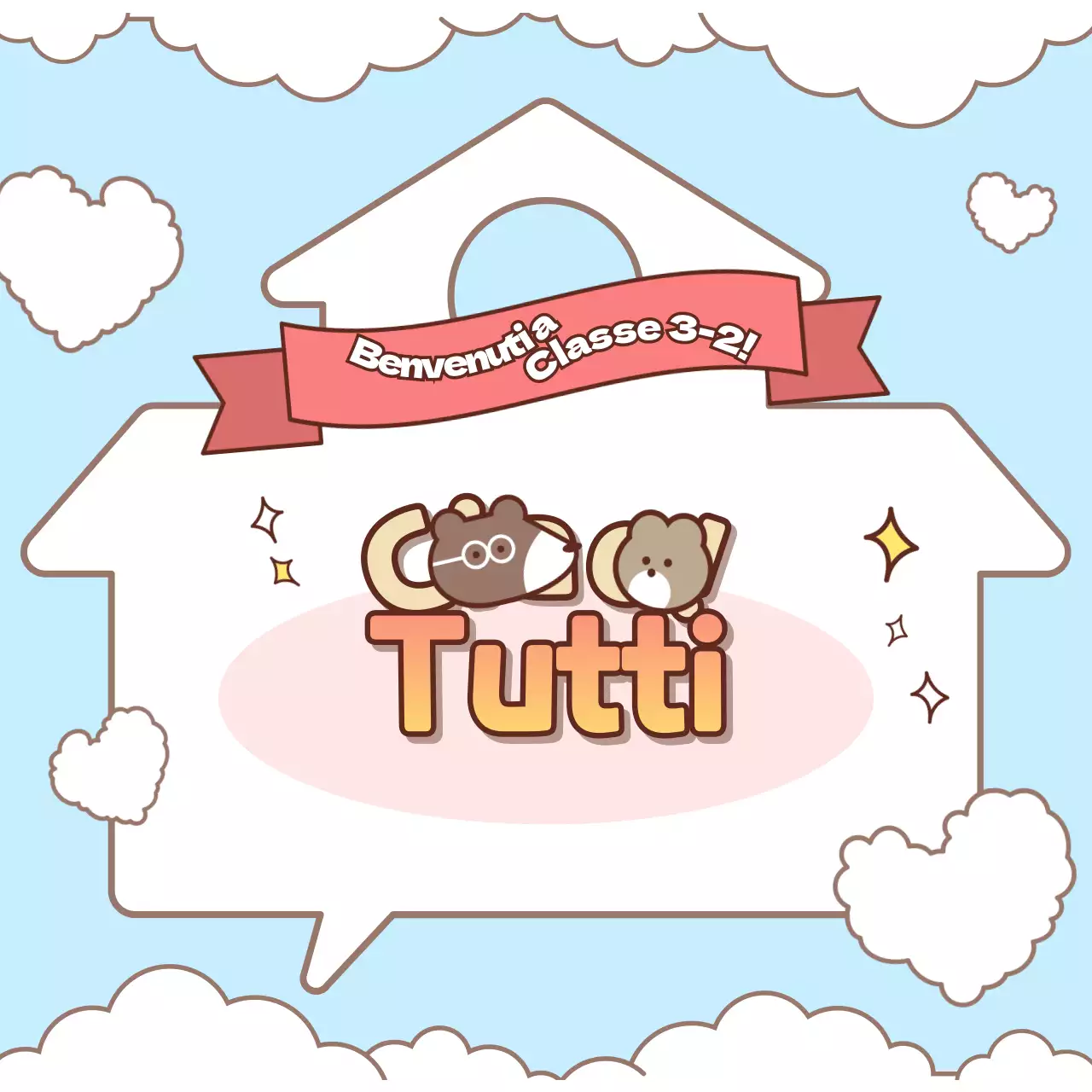 Progetto di primo contatto con un concetto di messaggeria pastello