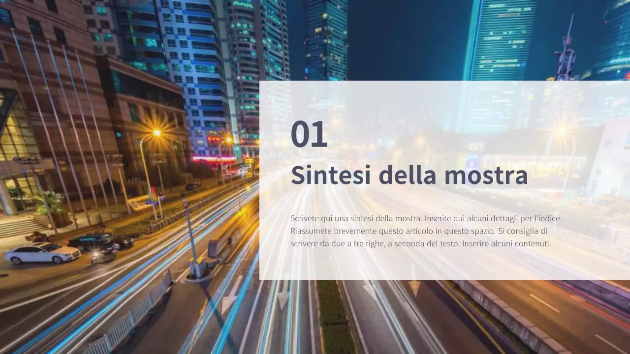 Modello di piano espositivo per il settore automobilistico