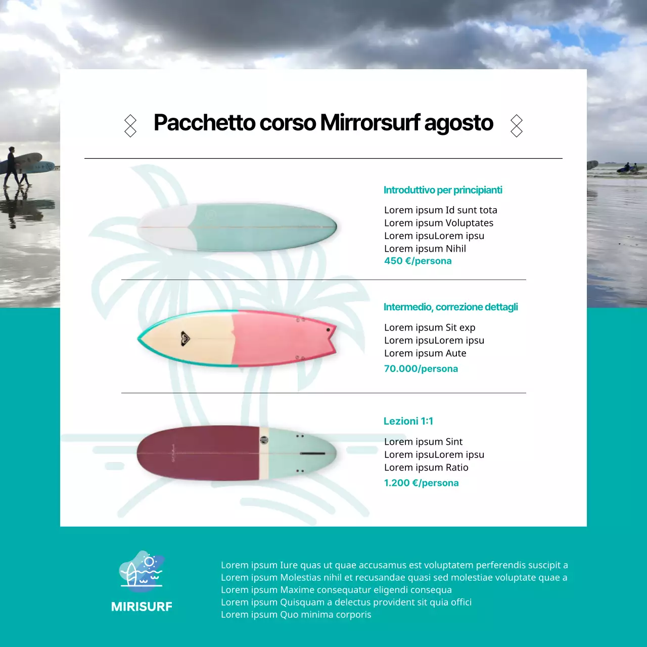 Lezioni di surf CardNews