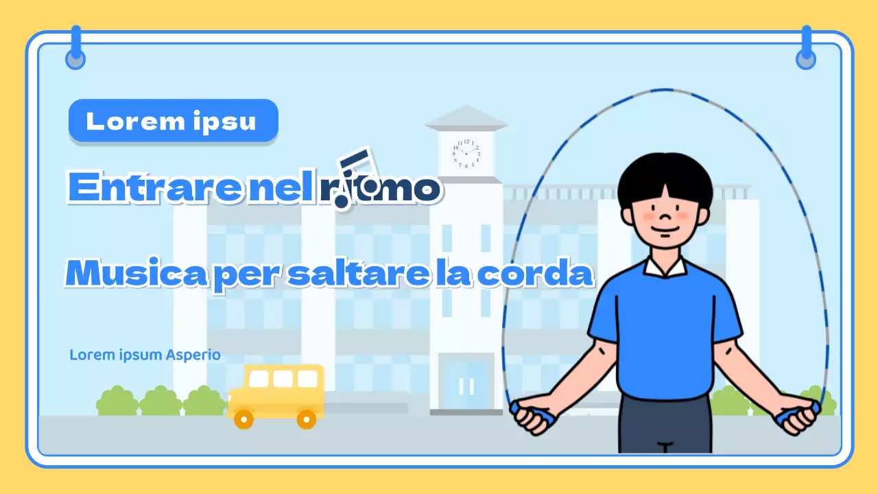 Giallo blu carino illustrazione scuola educazione fisica lezione materiale