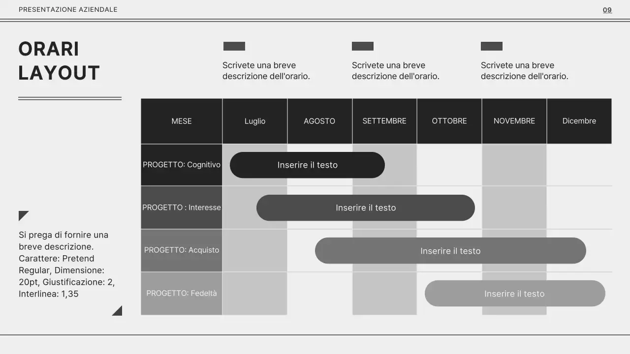 Grigio e nero monotono per una semplice presentazione aziendale