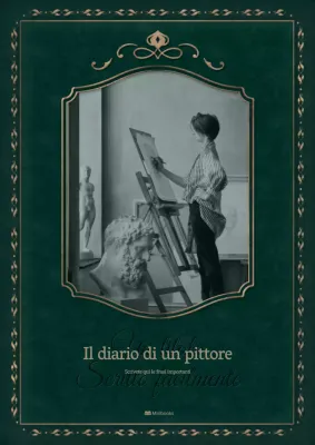 La copertina di un romanzo in una cornice verde e antica.