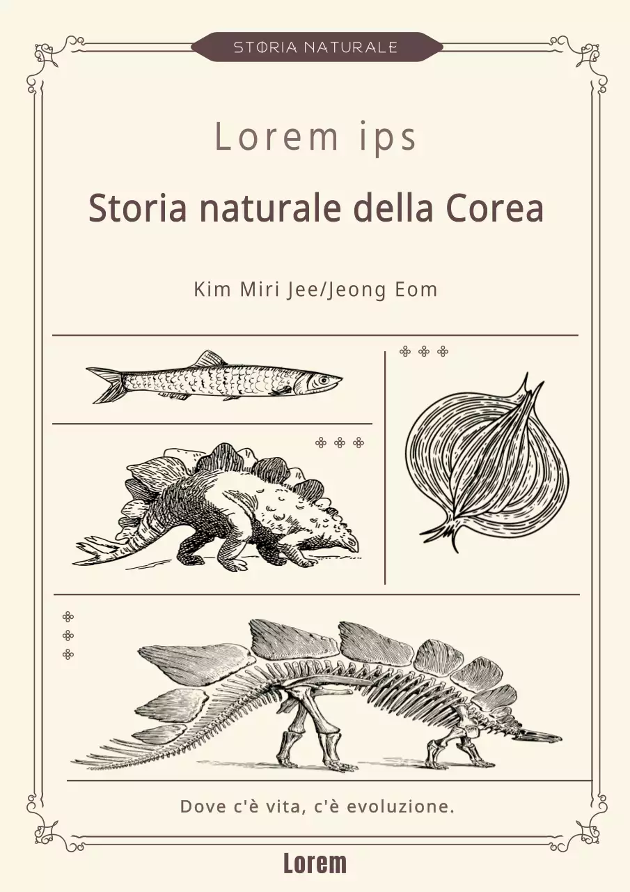 Copertina marrone del libro classico di storia naturale