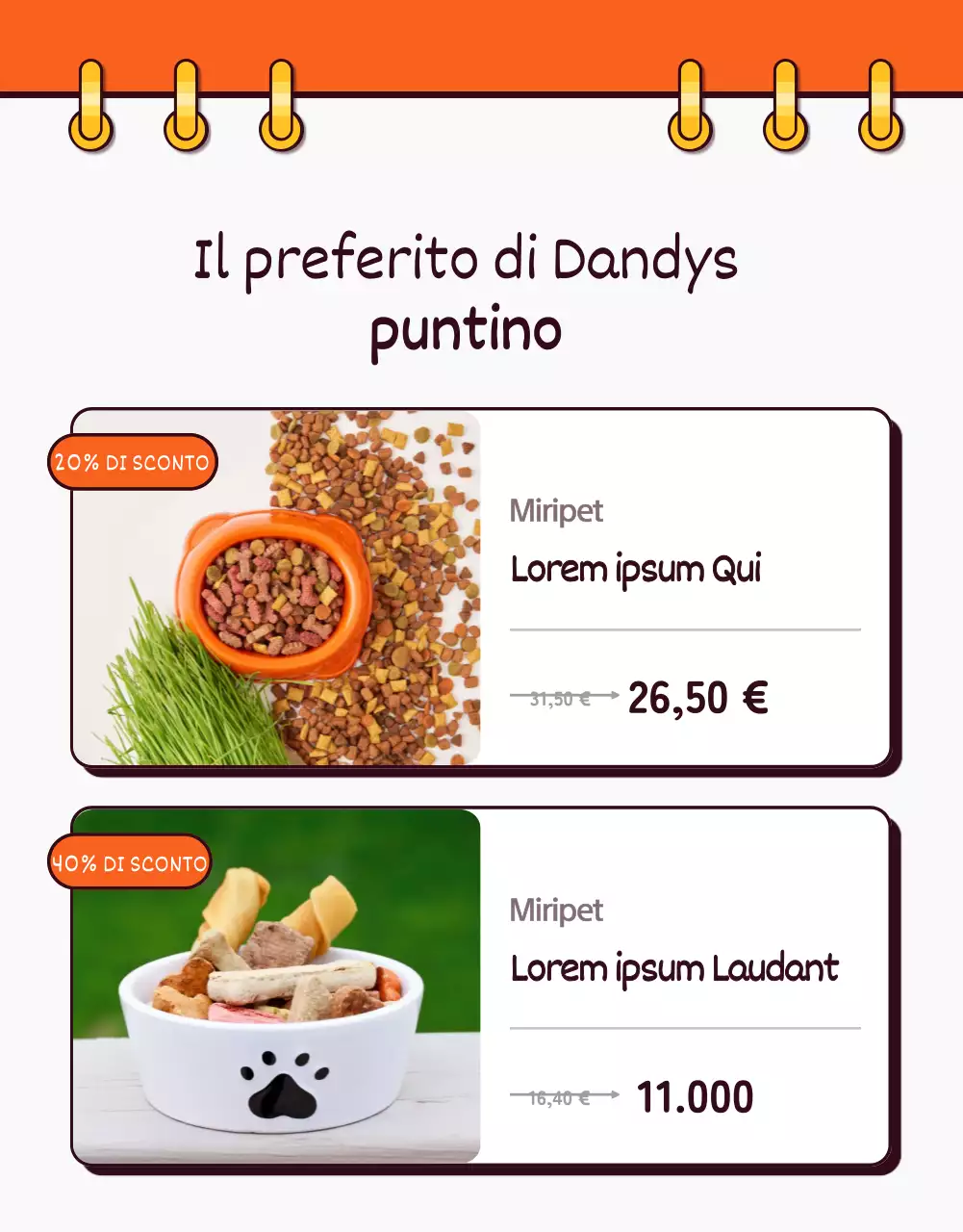 Illustrazione in stile pop art di un simpatico concetto in arancione e giallo Negozio di animali con vendita di animali domestici