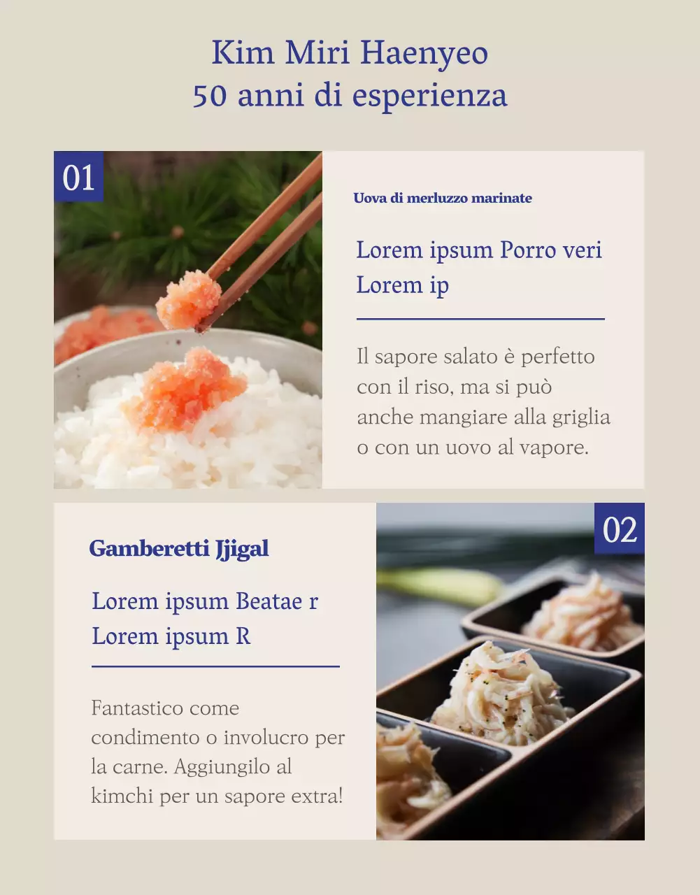 Finanziamento a bacchette di colore blu scuro e beige