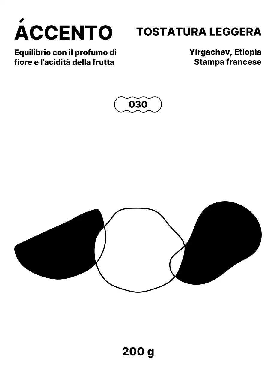 Design semplice con forme nere come accenti