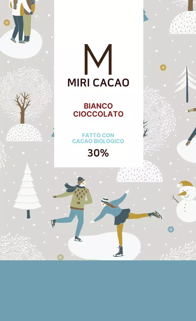 Etichetta da tè illustrata grigio blu