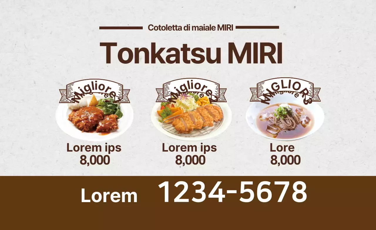 La fotografia marrone mette in risalto il ristorante vintage tonkatsu