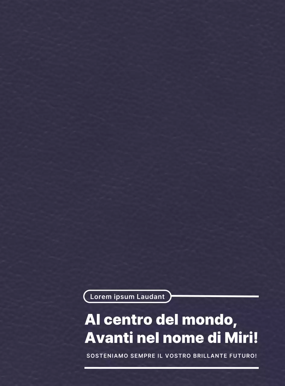 Evidenziare lo slogan dell'università con un semplice concetto di layout del testo