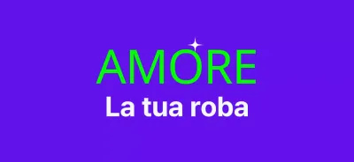 Merchandising con illustrazioni scintillanti e testo in viola e menta.