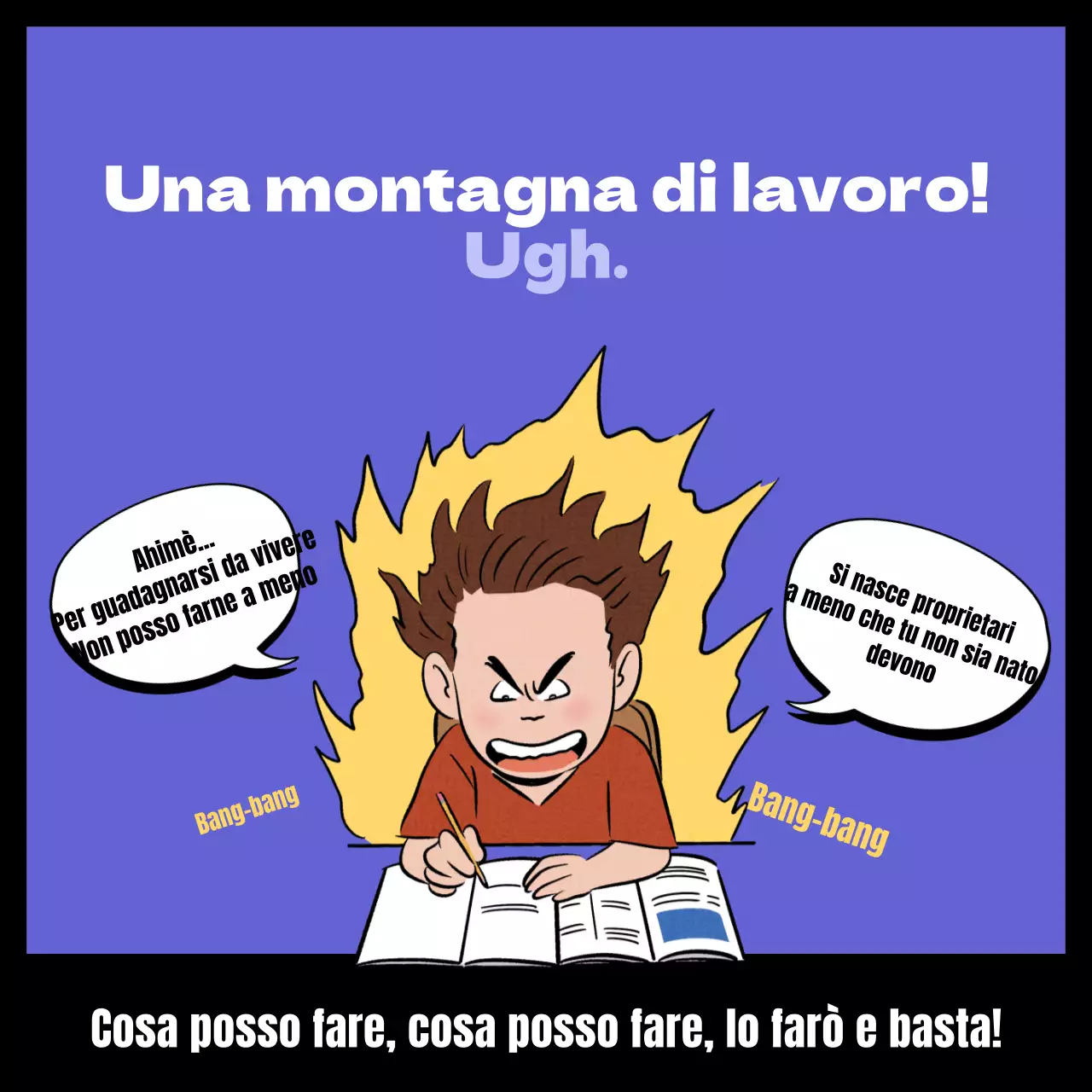 Esilarante canto sulle reali difficoltà di una studentessa universitaria viola
