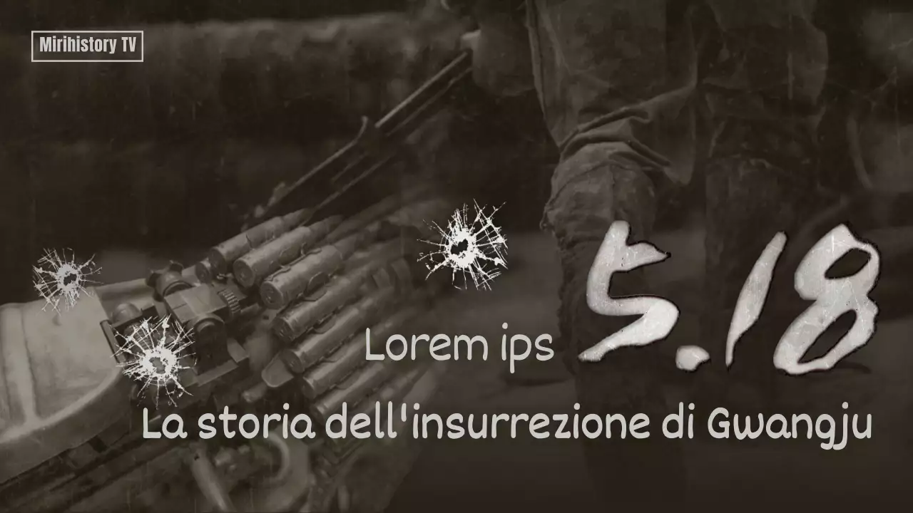 Informazioni sulla Rivolta di Gwangju del 518 con un concetto di foto sbiadita