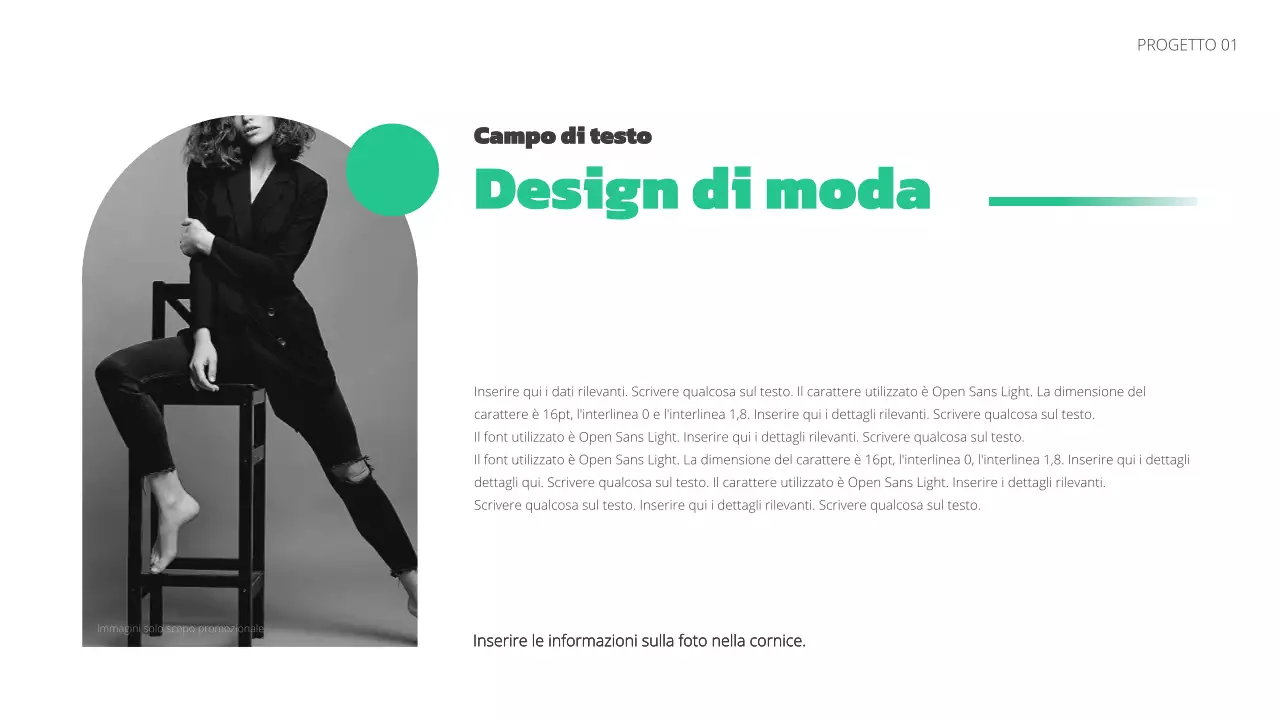 Un semplice portfolio di design in verde