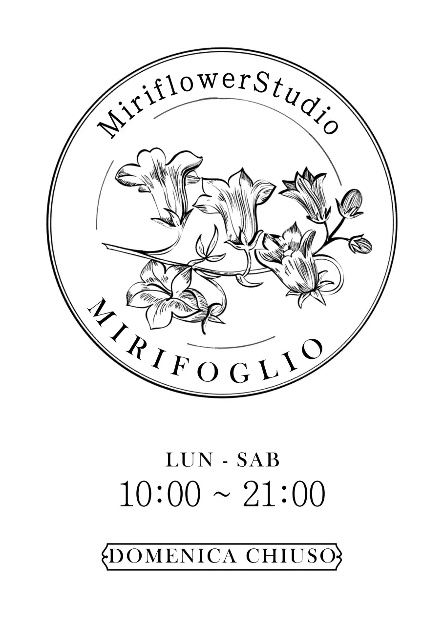 Orari dello studio floreale di Line Illustration