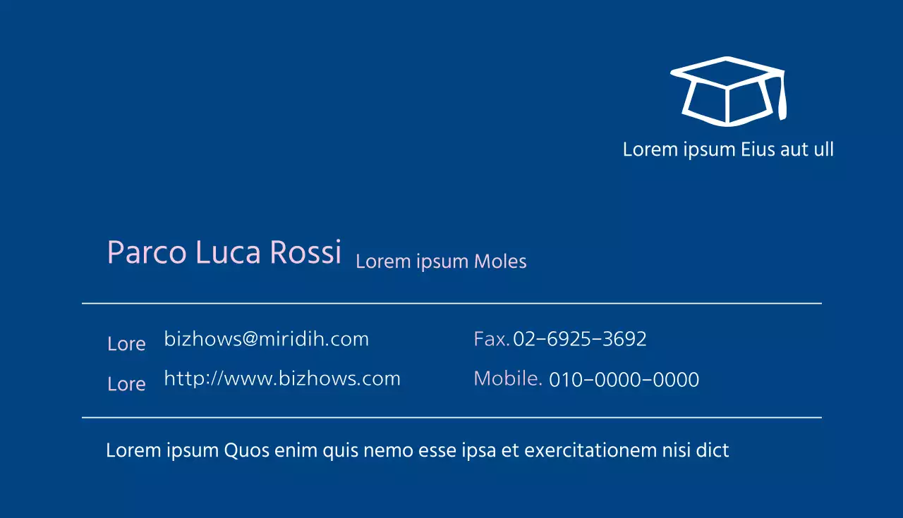 Biglietto da visita generale