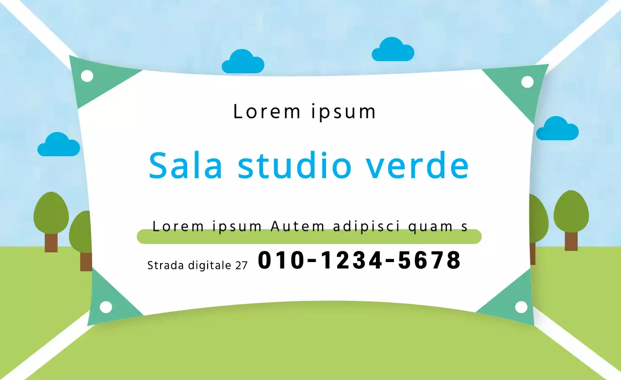 Luce blu verde illustrazione scuola carino