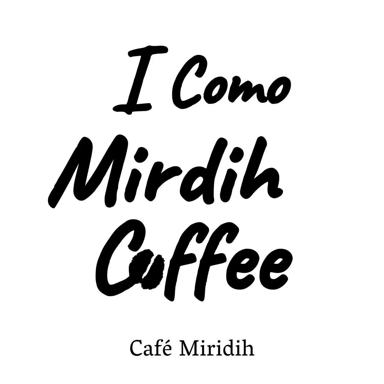 Negro, emocional y limpio texto copia estilo café