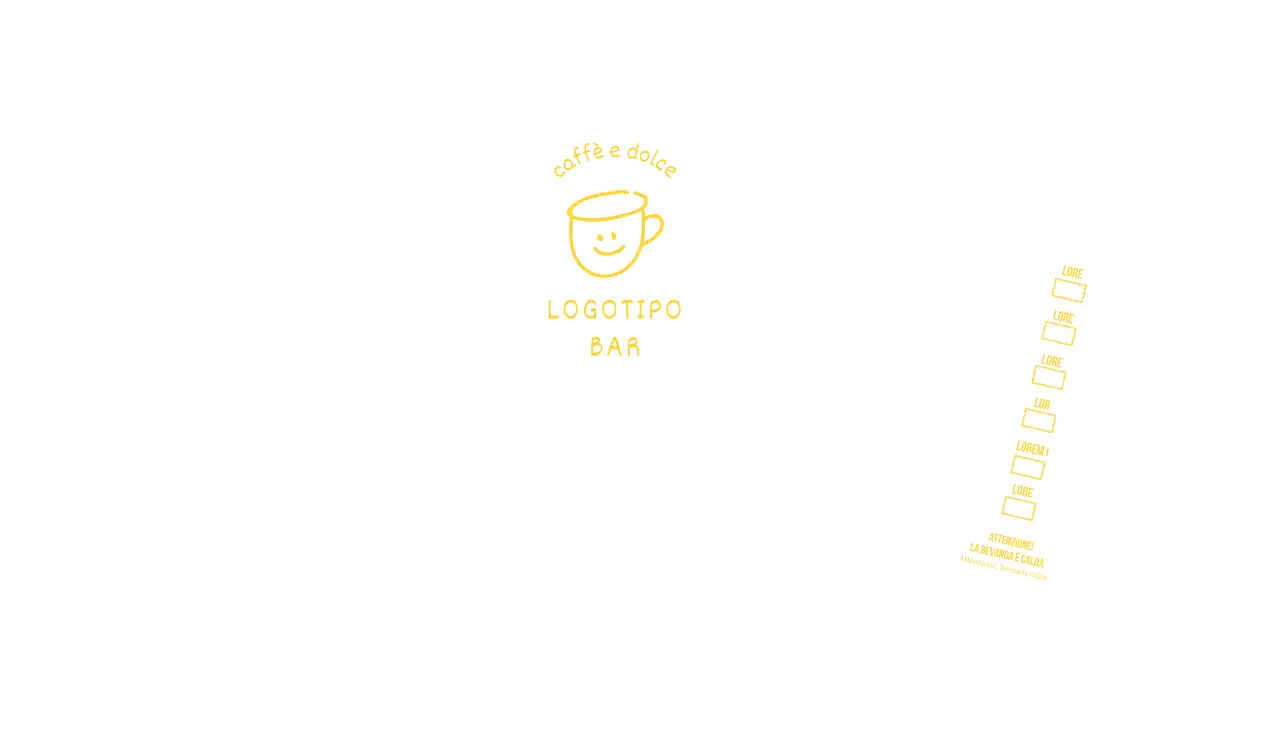 Illustrazione bianca gialla disegnata a mano